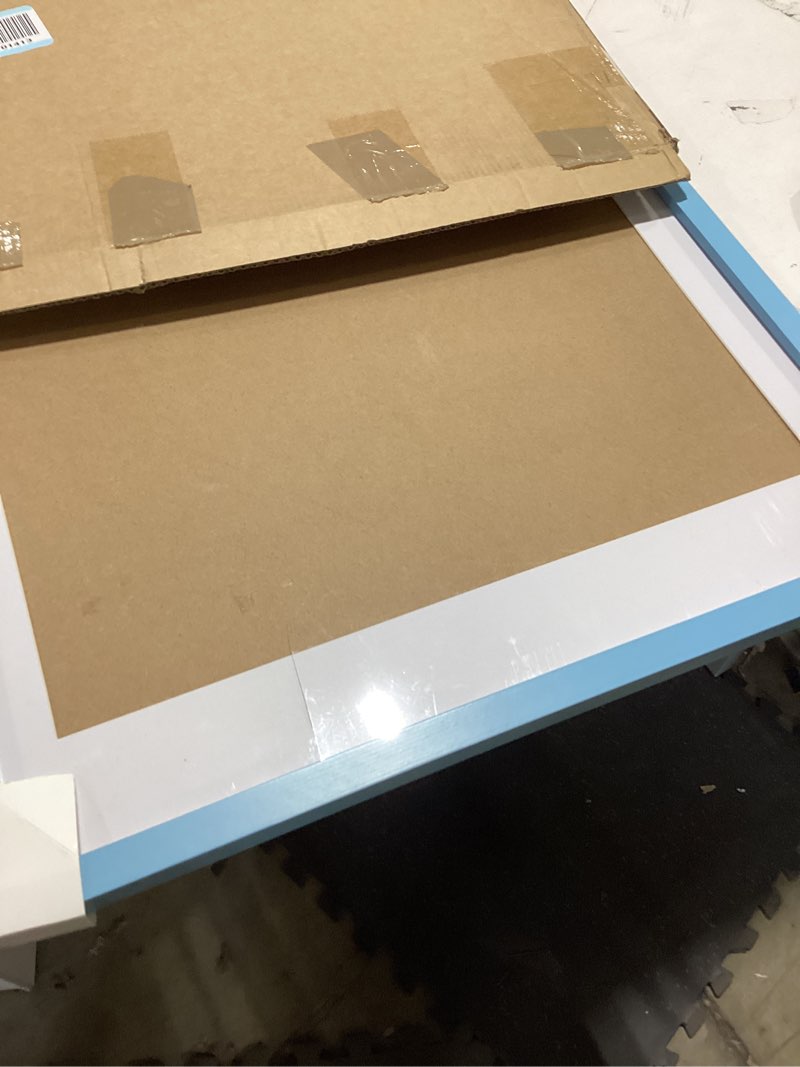 Condition photo showing As Is for wyooxoo 18x24 poster frame made of solid wood green picture frames display pictures 16x20 with mat or 18x24 without mat colorful frame for horizontal vertical wall mounting green 18" x 24" ( 1 pack )
