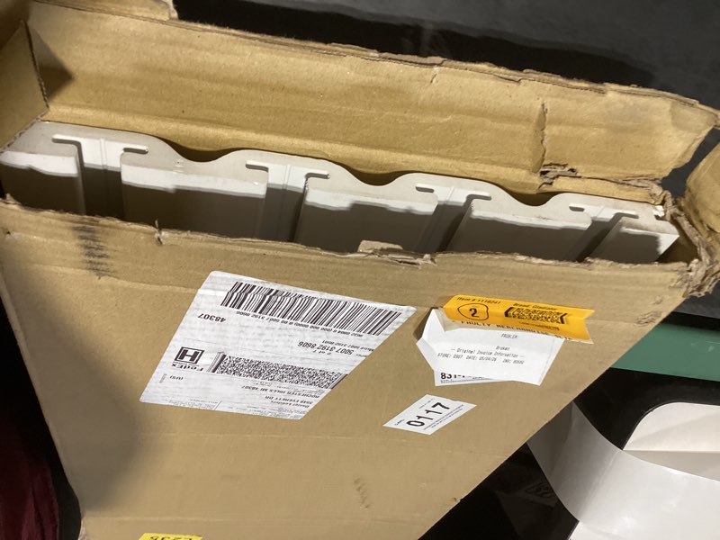 Condition photo showing As Is for gladiator gearwall 2 -piece 96-in white composite multipurpose wall panel item #1119241 | model #gawp082pby
