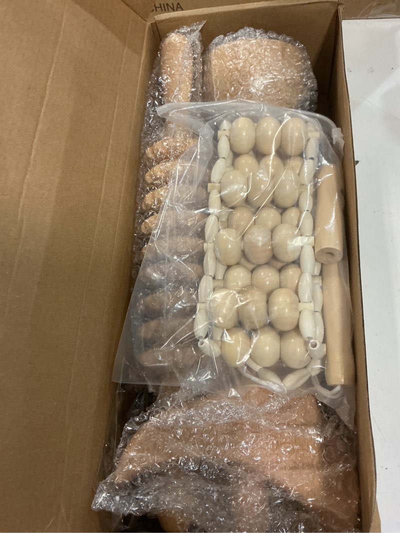 Condition photo showing New/Like New for wood therapy massage tools maderoterapia kit body sculpting tools for lymphatic drainage and anti-cellulite .wood massager roller rpoe for back and muscle pain relief (medium)