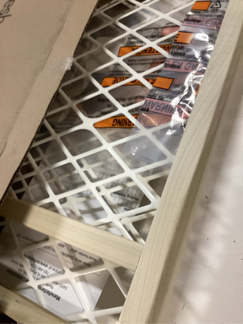 Condition photo showing Good Condition for north states easy adjust diamond mesh pet gate  white  wood  26.5  - 42  x 23