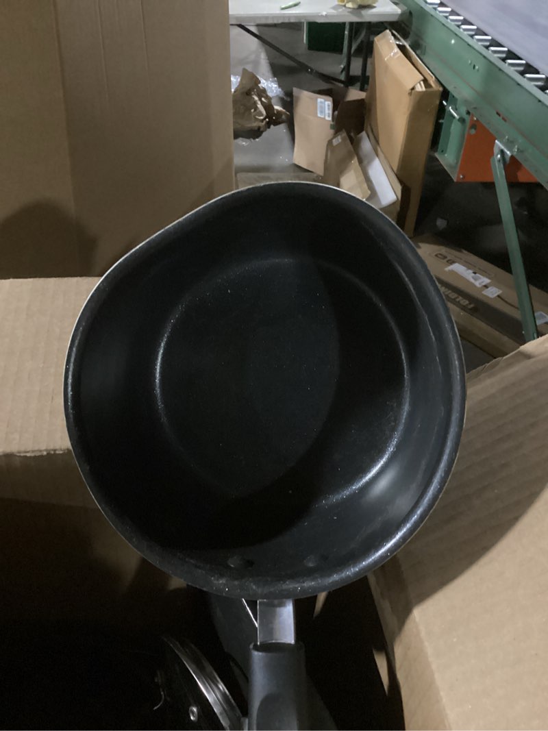 Condition photo showing As Is for T-fal Signature Nonstick Cookware Set 12 Piece, Oven Broiler Safe 350F, Pots and Pans, Kitchen Cooking Set w/Fry Pans, Saucepans, Saute Pan, Dutch Oven, Griddle, Kitchen, Home, Dishwasher Safe, Black 12-Piece Nonstick