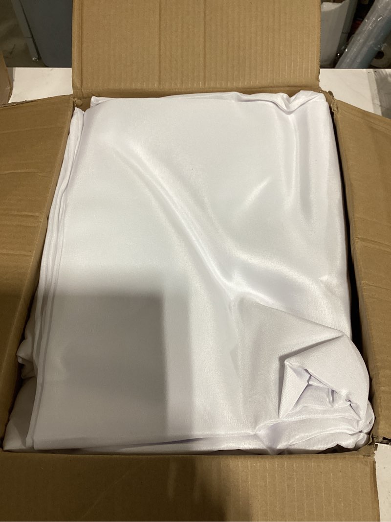 Condition photo showing Good Condition for fitable white tablecloths for rectangle tables, 6 pack - 70 x 120 inches - reusable and washable table clothes for 6-8 ft tables, polyester fabric table covers for wedding, party, banquet white 70x120 in, 6 pack