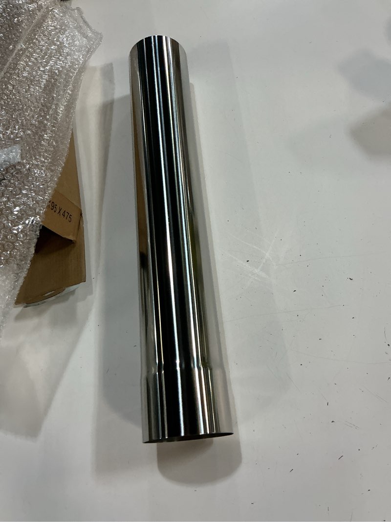 Condition photo showing Good Condition for 3 inch exhaust pipe, 3'' stainless steel straight diy custom mandrel exhaust pipe, 18 inch length, 3'' od mandrel straight pipe 17.3 long 3 inch