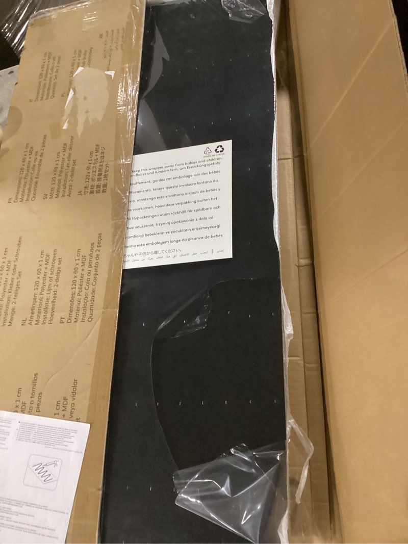 Condition photo showing Good Condition for acoustic panels, 2 pack, large, 46" x 23", black 2 panels black