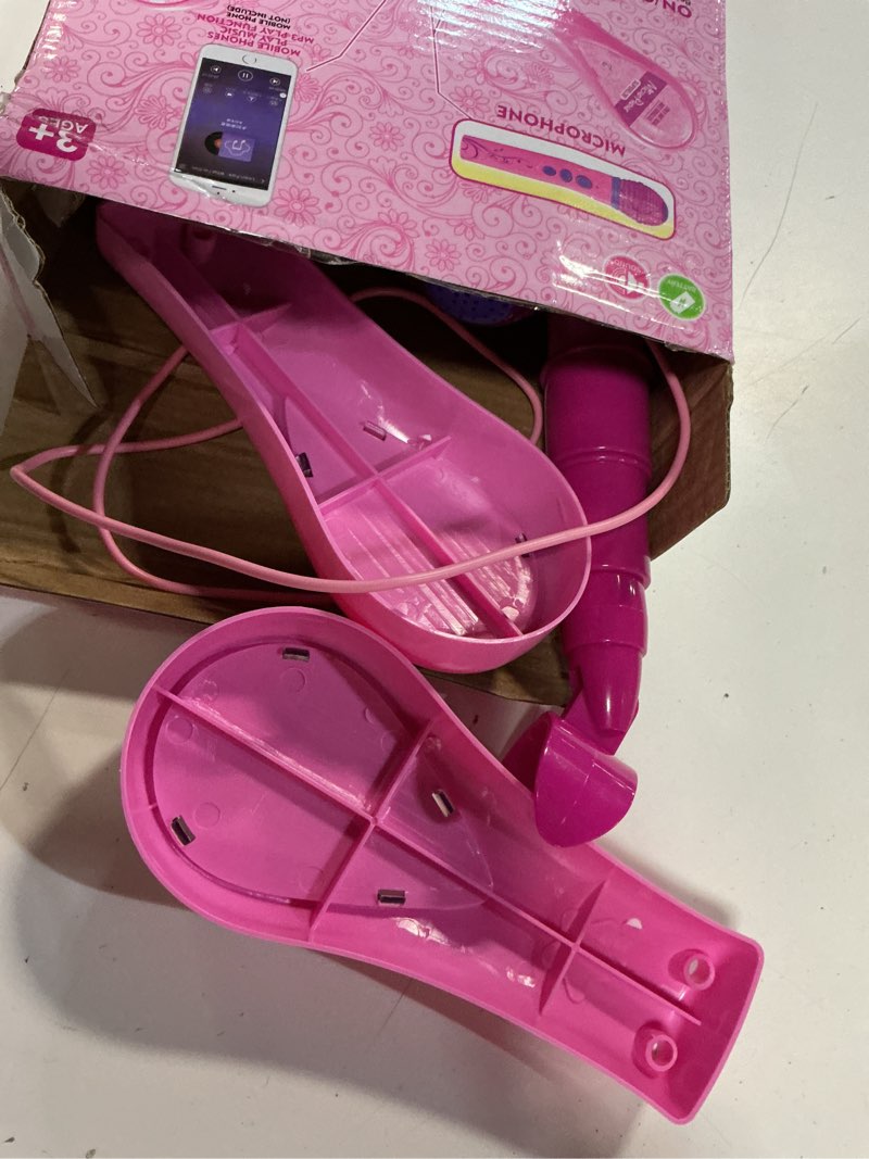 Condition photo showing Good Condition for kids karaoke machine with stand,karaoke machine kid,kids microphone with flashing stage lights adjustable stand gift for age 3+ years old children (style 1)