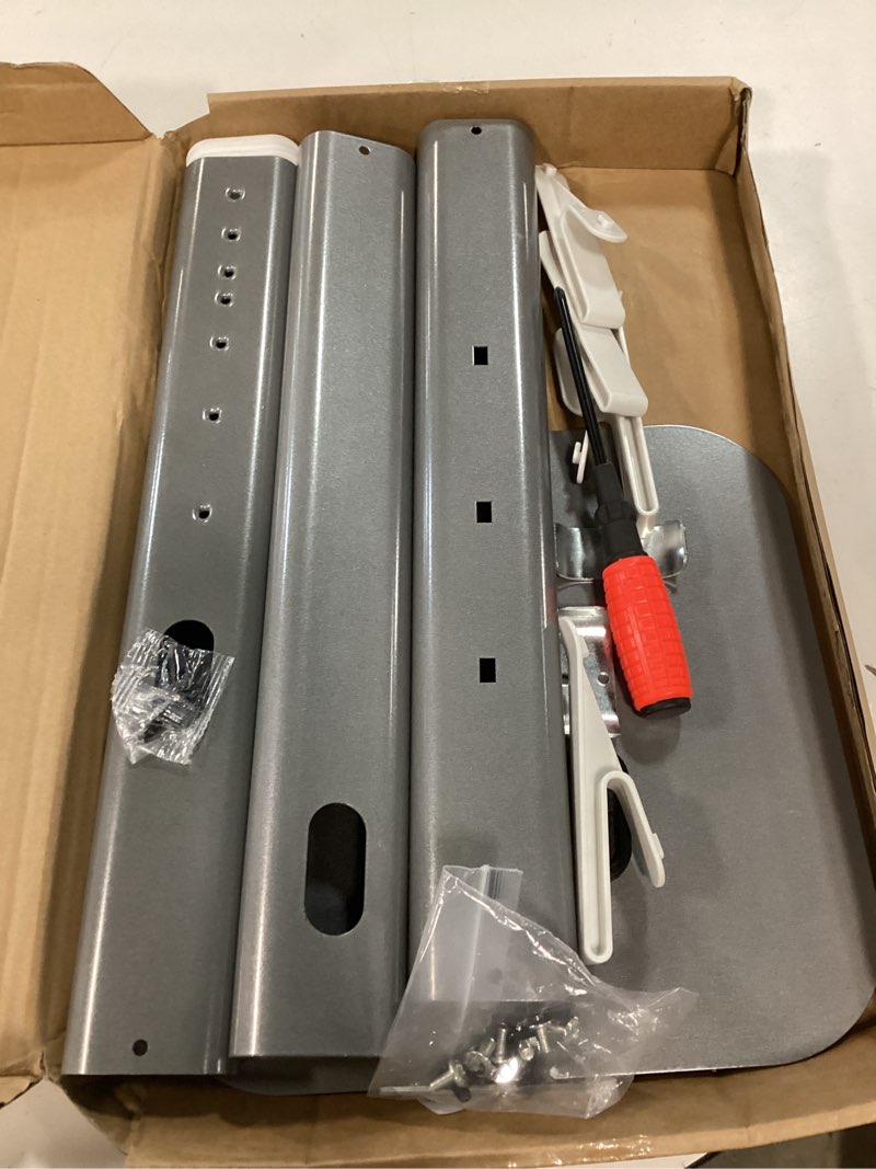 Condition photo showing As Is for haturi vacuum stand, dyson vacuum holder and metal storage bracket, standing dock for dyson g5 v16 v15 v12 v11 v10 v8 v7 v6, hidden power cord design for dyson handheld cordless vacuum cleaners gray with square base