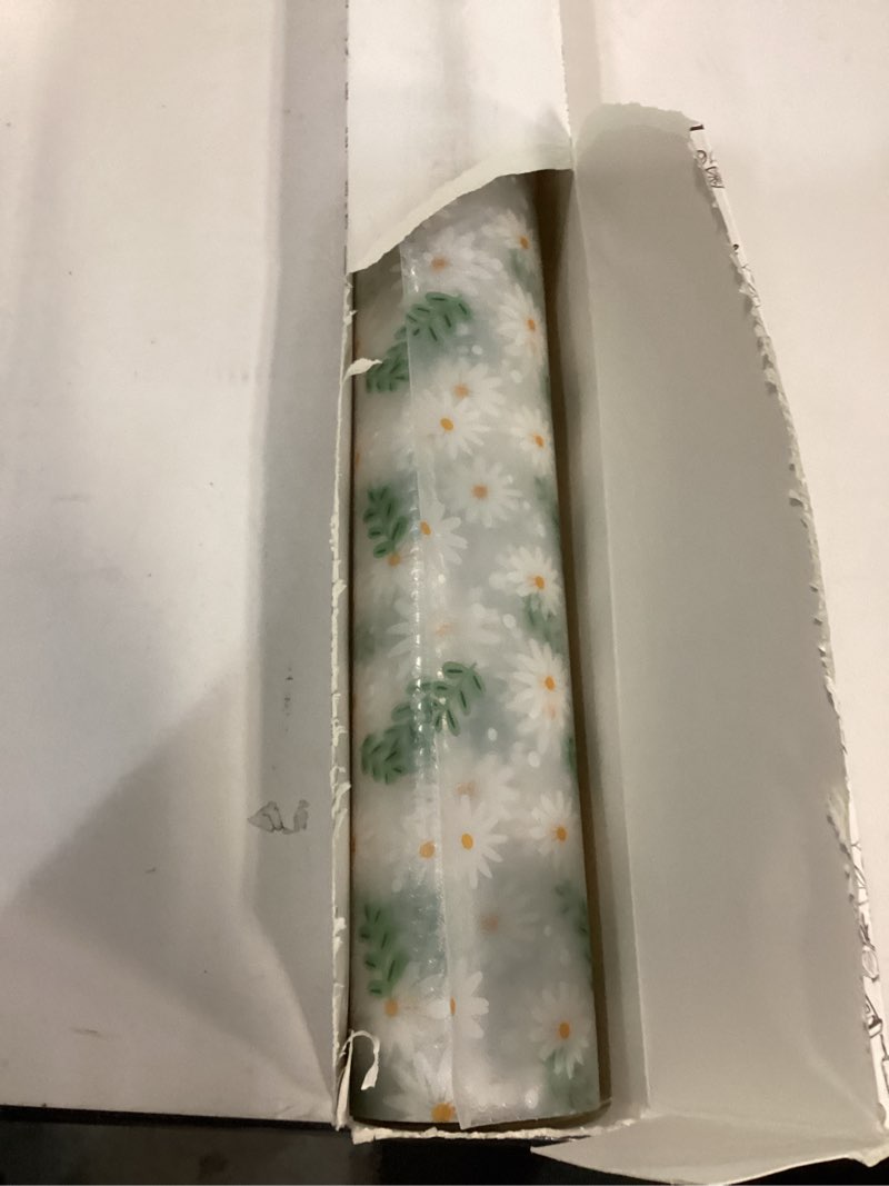 Condition photo showing Good Condition for Cooyes Shelf Liner – Premium Non-Adhesive Cabinet & Drawer Liner for Kitchen – Waterproof Shelf Paper with Modern Pattern – Durable EVA Cabinet Mat – Easy to Cut (23.6" W x 236" L) Green Daisy 23.6"W x 236"L