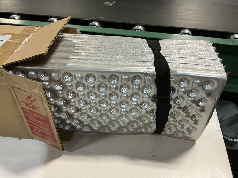 Condition photo showing New/Like New for Ultralight Foam Sleeping Pad, Waterproof Closed Cell Foam Pad for Superior Insulation, Folding Sleeping Mat for Compact Storage, Foldable and Portable for Hiking and Camping Light Red