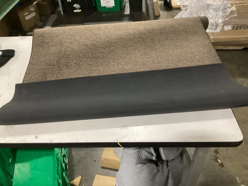 Condition photo showing Good Condition for Similar to 3x16.4ft Outdoor Floor Mat Large Cuttable Mats Commercial Doormat Double Stripes Carpet Runner Rugs Hallway Non Slip Entrance Rugs Waterproof Mat for Home Hotel Office (3'x16'5''Brown) Brown 2'11\" x 16'4\" (Rectangular)
