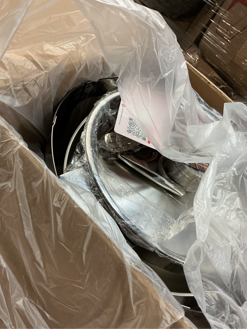 Condition photo showing Good Condition for garvee 6.3 quart round roll top chafing dish buffet set stainless steel food warmer with glass window for party wedding banquet silver