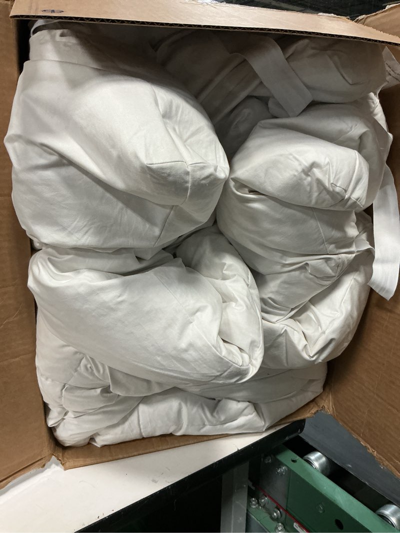 Condition photo showing As Is for premium down alternative mattress topper (60 in x 80 in)
