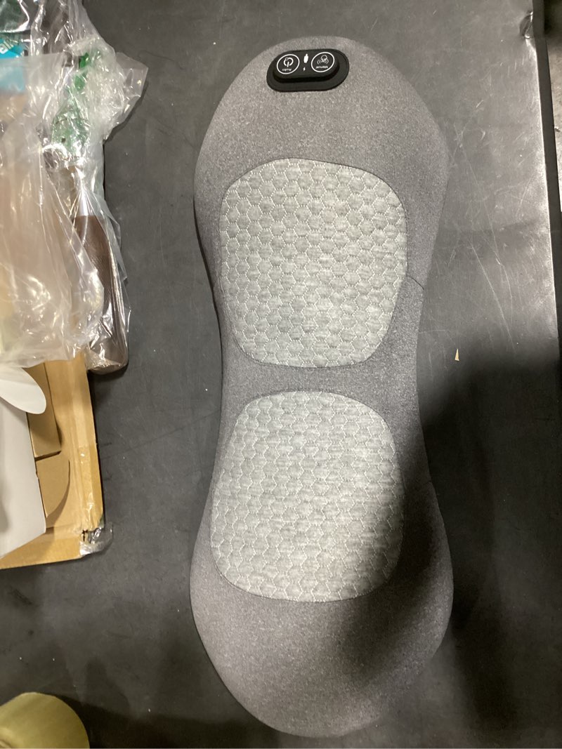 Condition photo showing Good Condition for 3-in-1 Electric Lumbar Support Pillow with Heat & Massage, Ergonomic Memory Foam Lower Back Massager for Pain Relief Deep Tissue, Smart Air Lift Technology, Ideal for Car/Bed/Sleeping/Office Chair