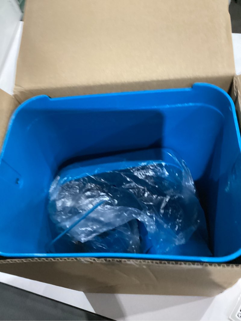 Condition photo showing As Is for 26 pounds chicken feeder, automatic chicken feeder no waste waterproof,hanging poultry feeders with 3 feeders ports chicken coop accessories for duck,turkey 26 pound blue