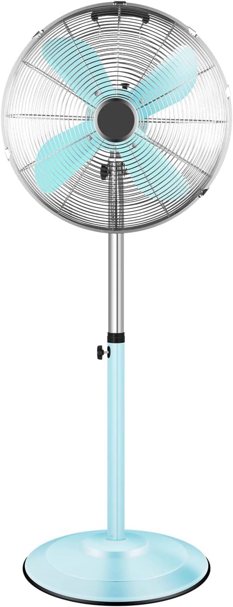 simple deluxe 16 inch high velocity stand fan, adjustable heights, 75°oscillating, quality made fan 