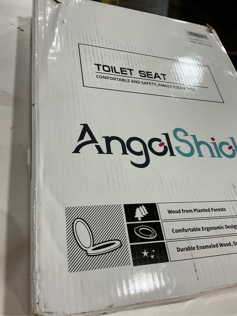 Condition photo showing Good Condition for Angol Shiold Elongated Bamboo Toilet Seat with Zinc Alloy Hinges, Easy to Install also Easy to Clean, Natural Bamboo, Light, 18.5-inch Elongated -18.5"