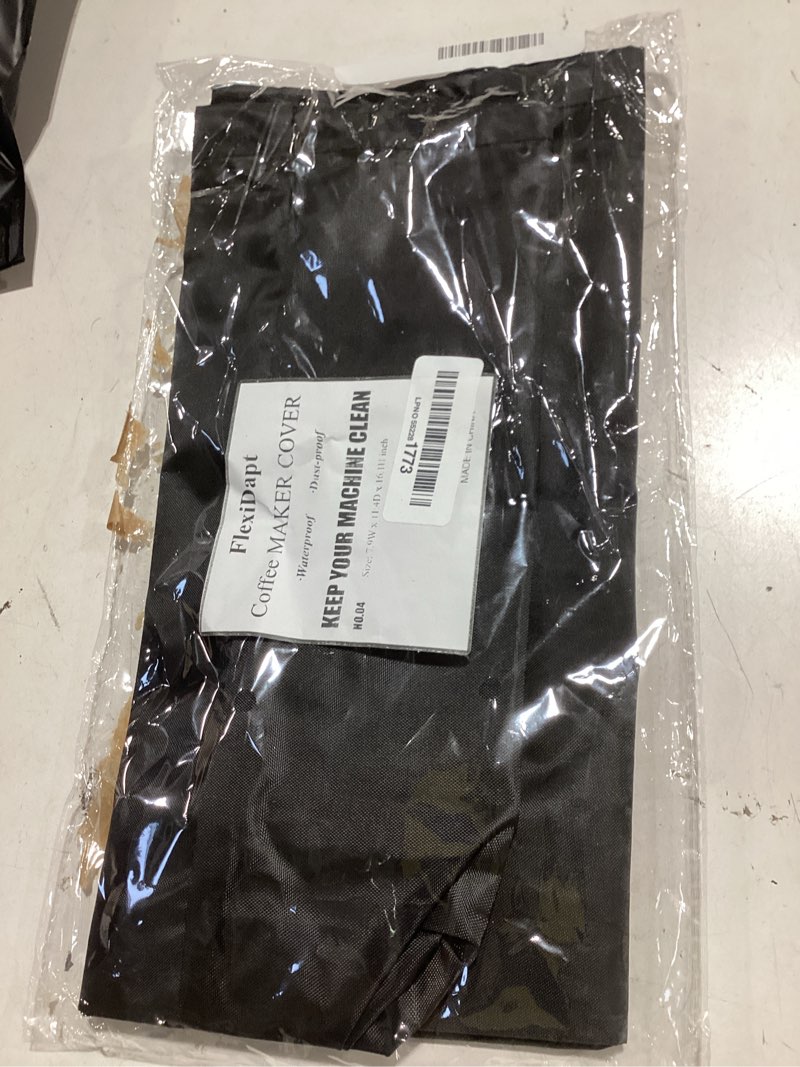 Condition photo showing Good Condition for coffee maker cover, universal waterproof shield for countertop appliances in home, garage and office, black