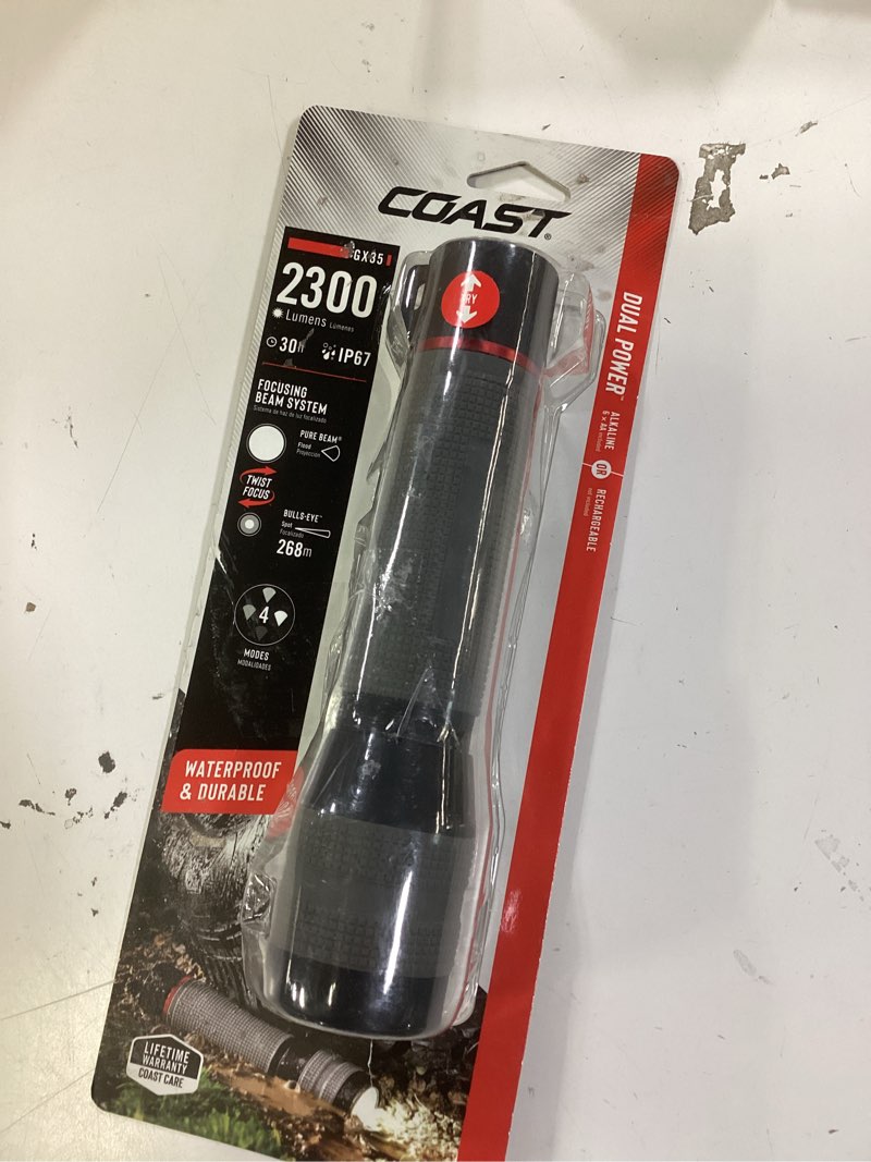 Condition photo showing New/Like New for coast gx35 ip67 waterproof flashlight, 13 oz.