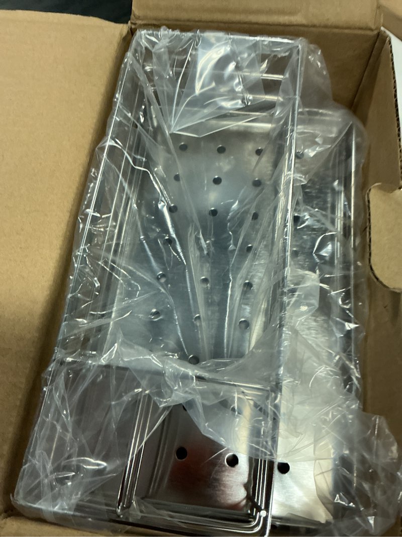 Condition photo showing New/Like New for cisily stainless steel sponge holder for kitchen, sink caddy sink organizer rack for kitchen accessories with drip tray, rustproof and non-slip, dish soap dispenser countertop organizer