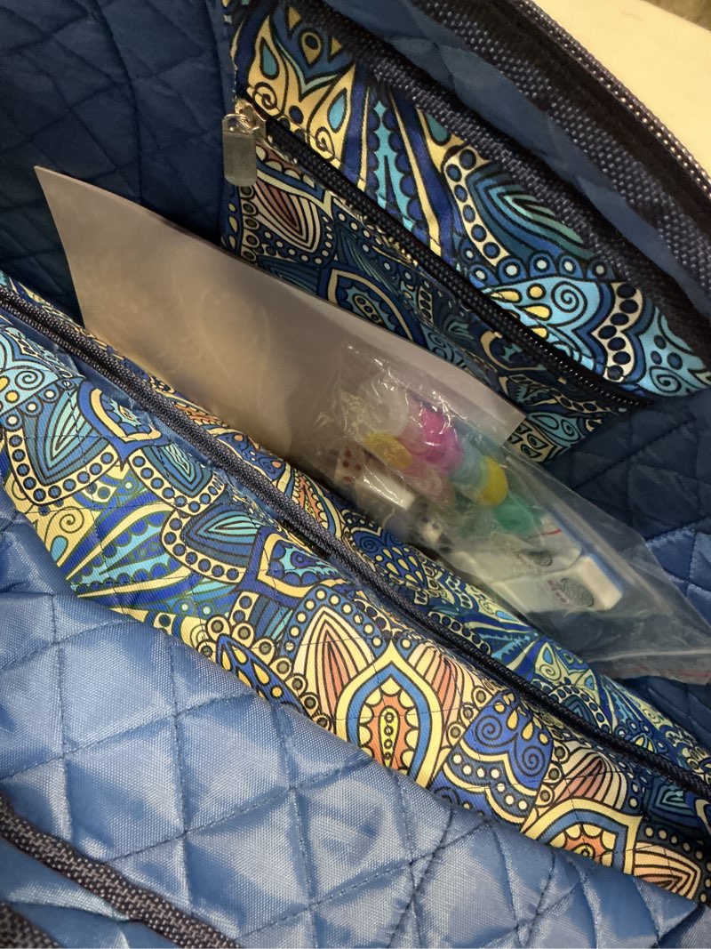 Condition photo showing New/Like New for Kyerlish American Mahjong Tile Set with Blue Printed Carrying Bag, 166 Premium Tiles, 4 All-in-One Color Racks/Pushers, Mah Jongg Sets, Mahjong Game Set for Travel, Christmas, Birthday Gifts Blue?blue Tiles?