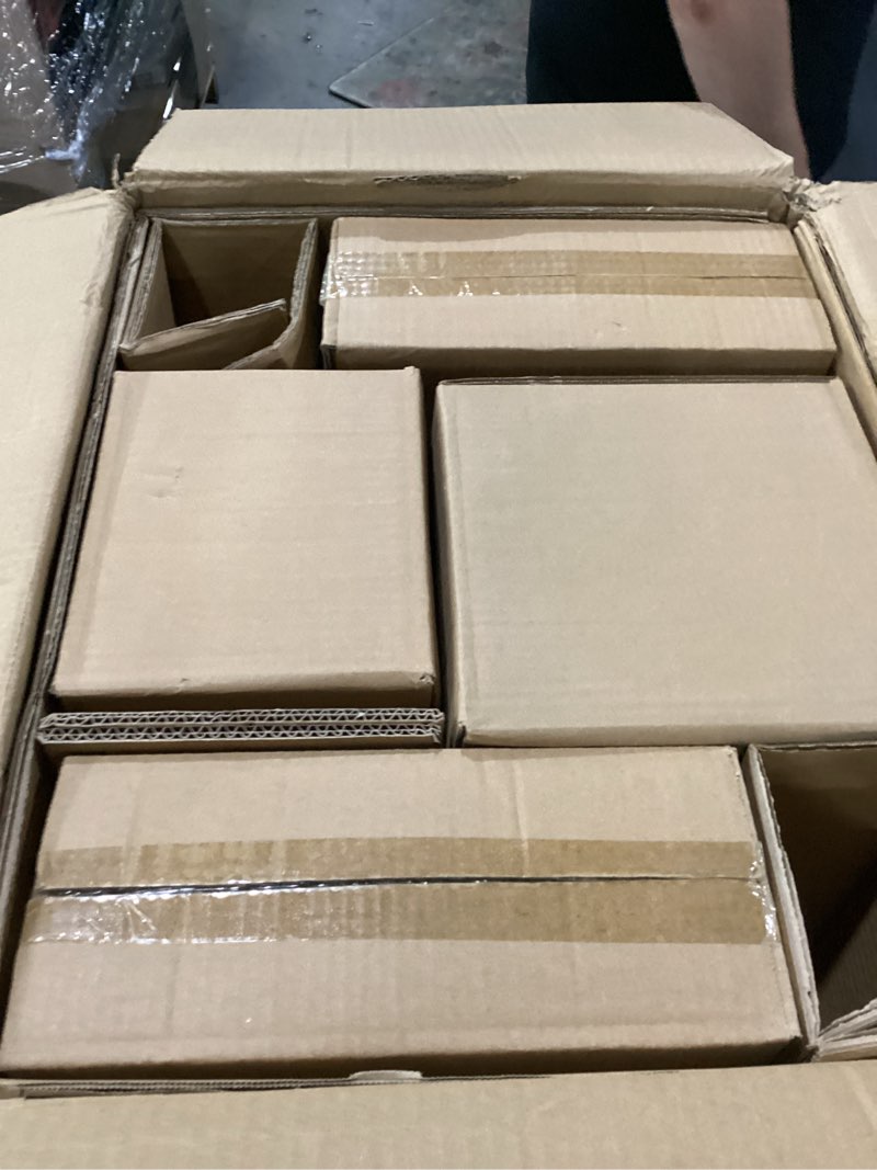 Condition photo showing New/Like New for e-far dinnerware sets with pasta bowls, 24-piece, speckled white | stoneware plates and bowls sets for 6, chip and scratch resistant, microwave & dishwasher safe kitchen modern dish set stone white 24pcs(with pasta bowls) for 6
