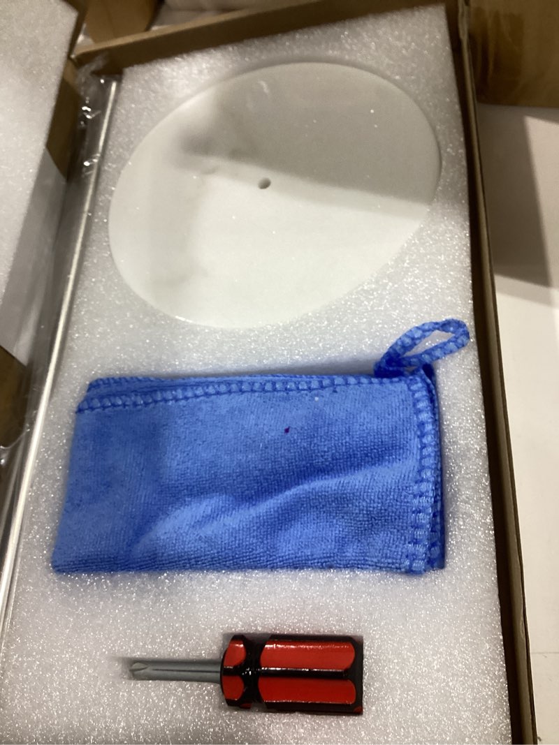 Condition photo showing Good Condition for paper towel holder with sturdy marble base, freestanding paper towel holder countertop, one-handed use, no wobbly (brushed nickel)