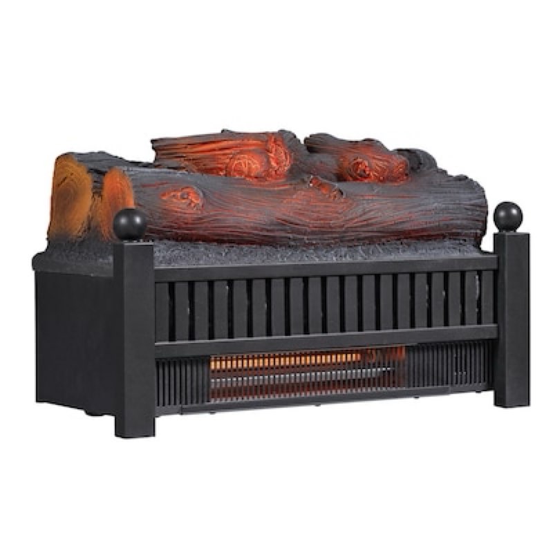 Duraflame DFI041ARU-07 Black Electric Log Set Heater With Crackling Sound