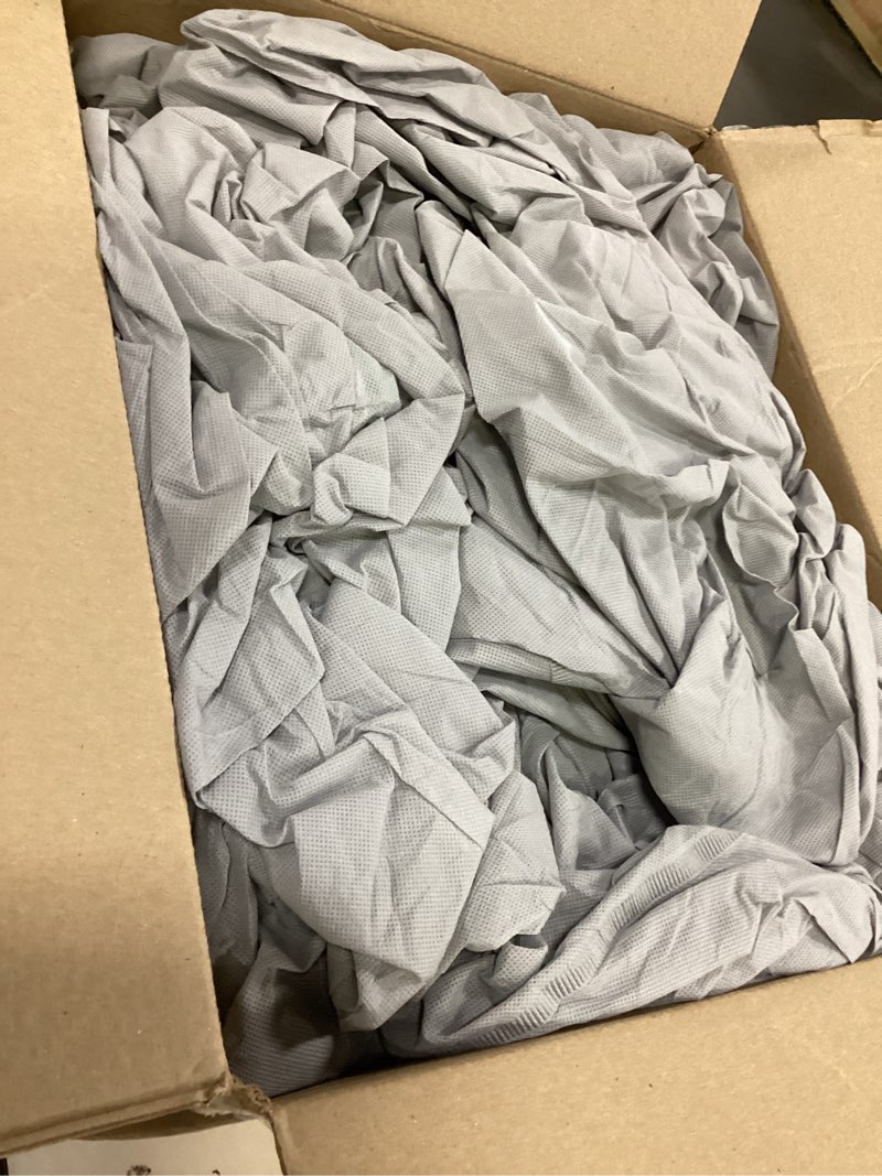 Condition photo showing As Is for budge lite car cover, indoor protection, breathable dustproof cover, fits mid-size sedans up to 200 inches, gray, size 3 size 3: fits cars up to 16'8"