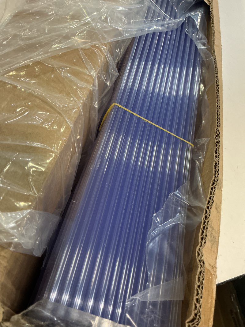 Condition photo showing Good Condition for shelf label strips, pro painter 50 pack snap-in 1.25”h angled shelf strip price tag holder fits standard gondola shelf channel, clear plastic front/clear back sign holder for 48” long shelf