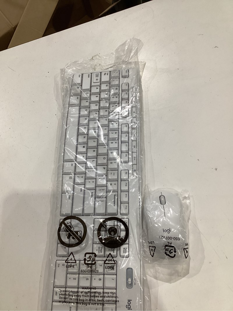 Condition photo showing Good Condition for logitech mk270 wireless keyboard and mouse combo for windows, 2.4 ghz wireless, compact mouse, 8 multimedia and shortcut keys, 2-year battery life, for pc, laptop - off white