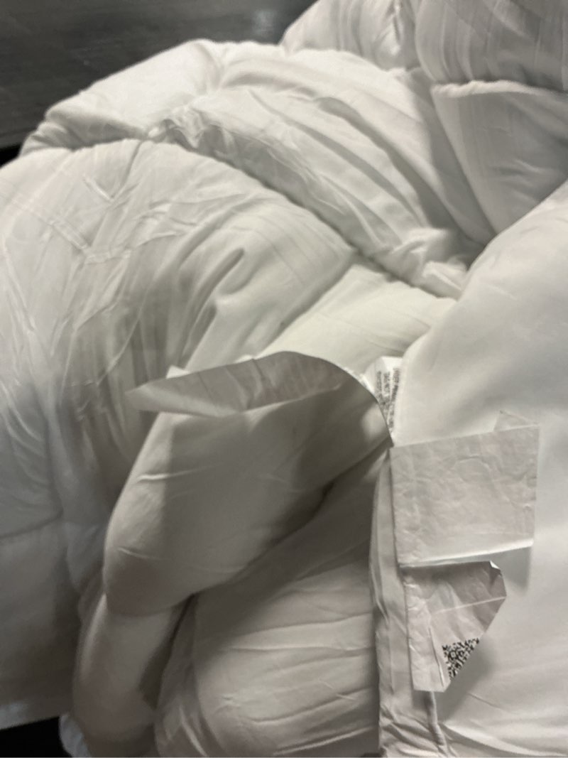 Condition photo showing As Is for mattress topper california king for back pain, extra thick mattress pad cover, plush pillow top, deep elastic pocket, white, 72"x84"+20" california king white