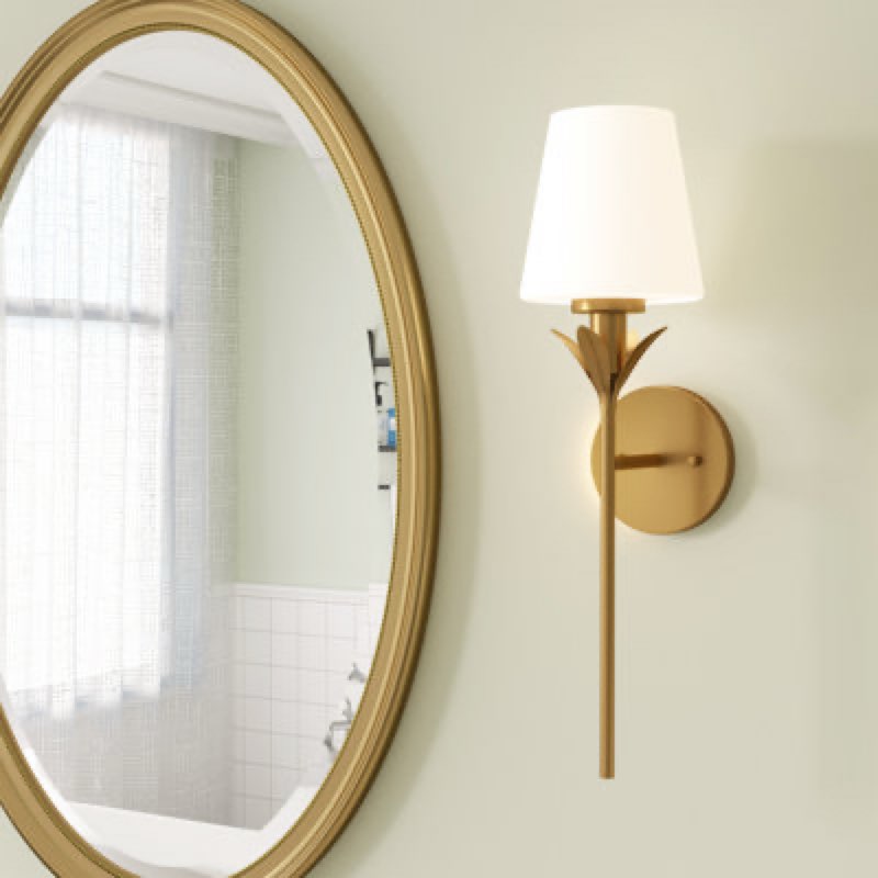 Naoma 1-Light Steel Brass Dimmable Petal Arm Wallchiere Wall Sconces