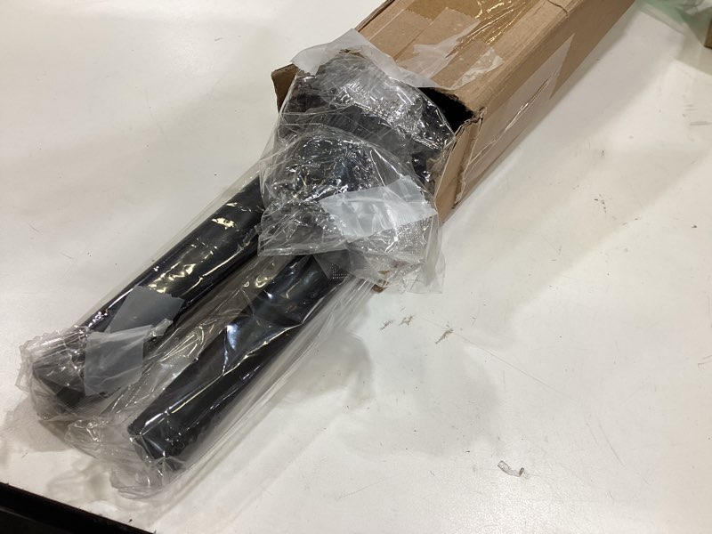 Condition photo showing As Is for curtain rods for window 32 to 72 inch, taoberfuli 1" heavy duty industrial curtain rod, matte black rustic drapery rods for bedroom living room divider adjustable with cap finials 32" to 72"