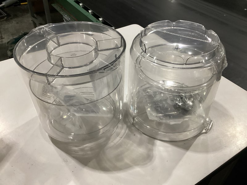 Condition photo showing New/Like New for 2 gallon beverage dispenser for parties 2 pack, bpa-free drink dispenser with no drip spigot, juice dispensers with stand, transparent plastic water dispenser, drink fountains with multi-function lid