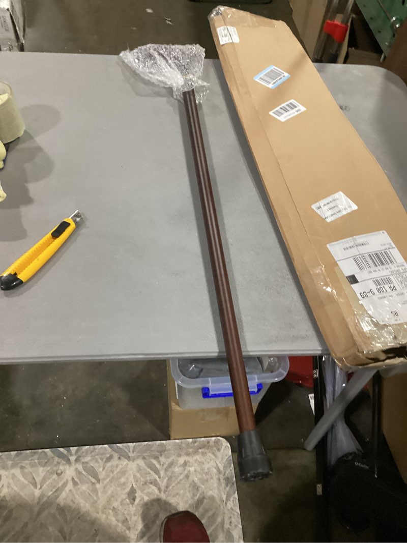 Condition photo showing New/Like New for wooden walking cane with 5 height for men and women, handmade wood cane with comfort grip handle, supportive mobility aid for seniors, fashionable & classic lightweight stick coffee 36inch