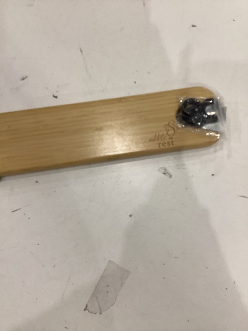 Condition photo showing Good Condition for nibble and rest woodsi footsi highchair footrest for ikea antilop, bamboo wooden footrest, height adjustable, high chair accessories,suitable footstool with rounded corners bamboo footrest