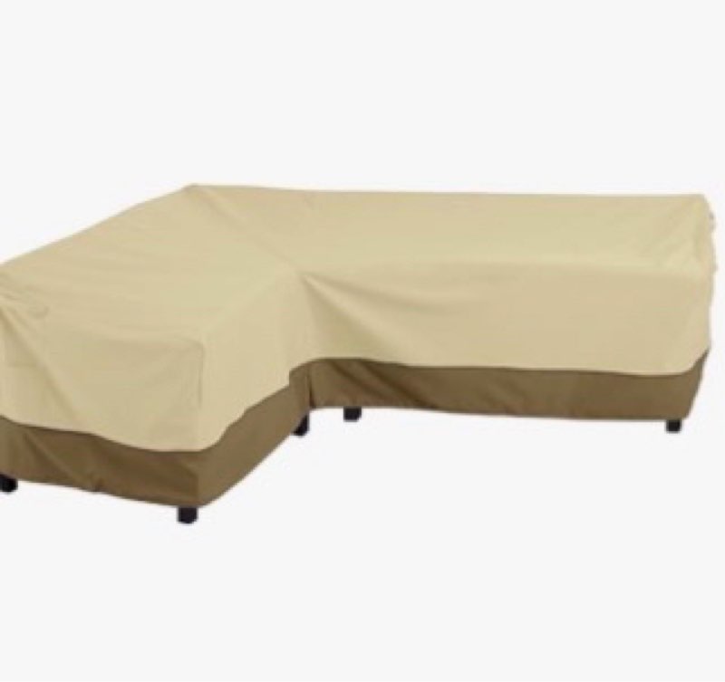 classic accessories veranda water-resistant 115 inch patio left-facing sectional lounge set cover, p (color may vary)