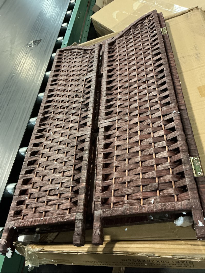 Condition photo showing Good Condition for red lantern 33" natural fiber shelving unit - mocha mocha 3 shelf