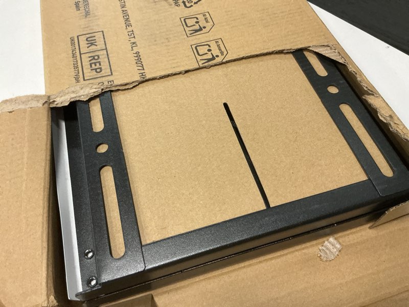 Condition photo showing Good Condition for monTEK Heavy Duty Fixed TV Wall Mount for 43–100 Inch TVs up to 200 lbs, 1.2" Ultra Slim Low Profile Wall Mount Bracket, Max VESA 800x600mm, Fits 16"/18"/24"/32" Wood Studs, Secure Space-Saving Design Fixed 43"-100" TV
