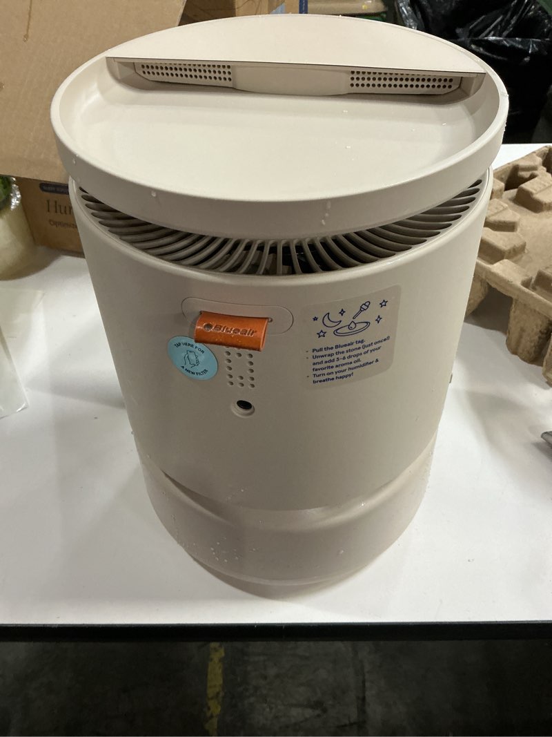 Condition photo showing As Is for BLUEAIR Room Humidifier - DreamWell - 48Hr Top-Fill Mist-Free InvisibleMist Technology Aroma Stone for Essential Oils and Soothing Mood Lighting - Quiet Operation for Bedroom and Home Use, Beige Beige Small