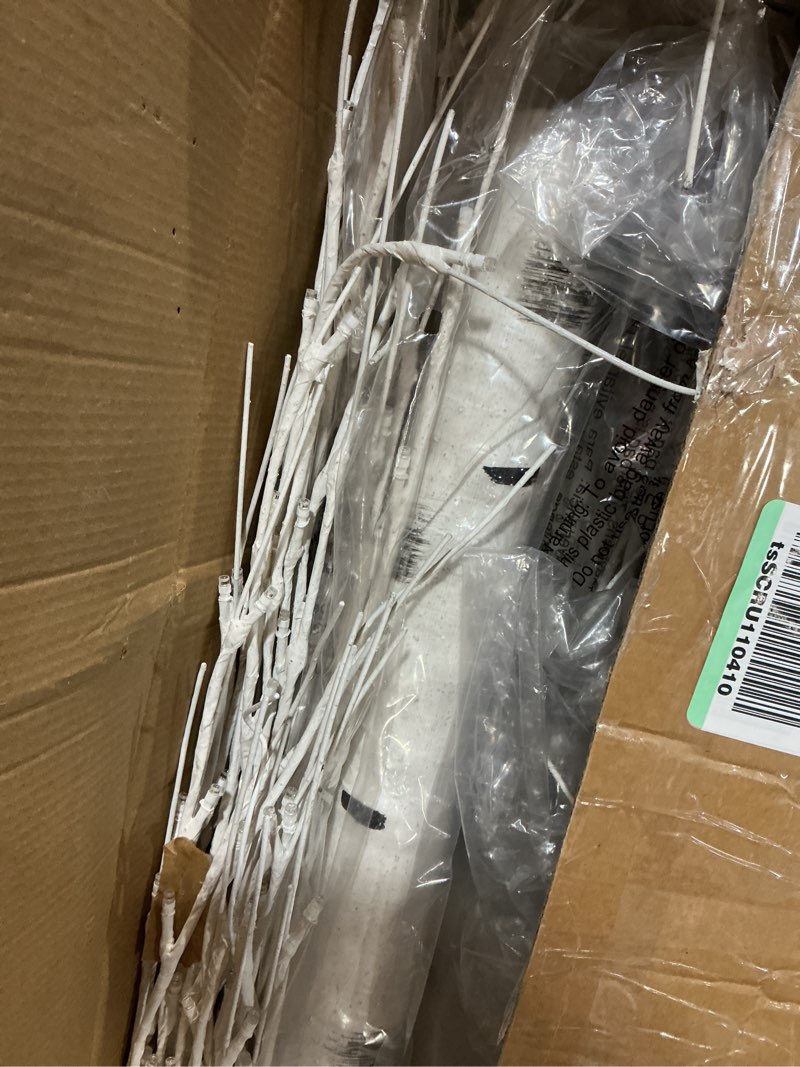 Condition photo showing Good Condition for Lighted Birch Tree Set 4ft, 6ft and 8ft with 96/160/256 Warm White LED Lights for Holiday Decor - Realistic Design, UL Certified, Dimmable, Waterproof - Ideal for Indoor and Outdoor Decoration 4ft&6ft&8ft