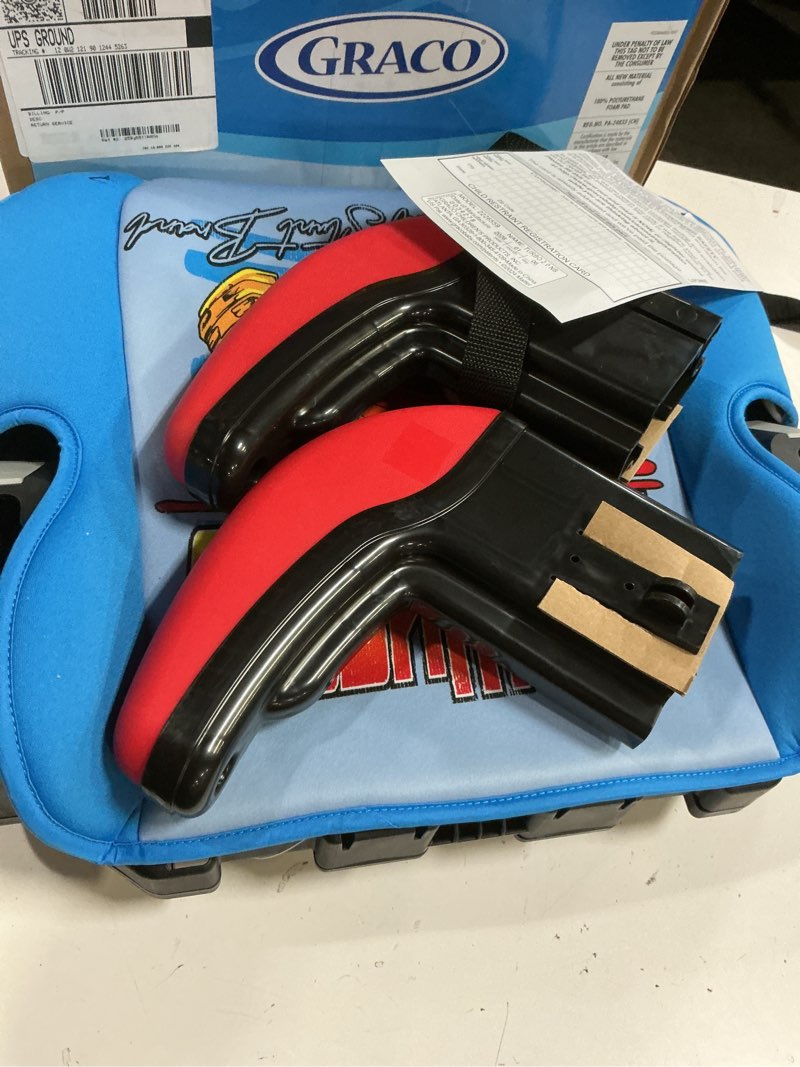 Condition photo showing Good Condition for graco turbobooster 2.0 backless booster car seat, hot wheels, travel booster seat for children ages 4-10, weight 40-100 pounds and height up to 57 inches hot wheels gamer