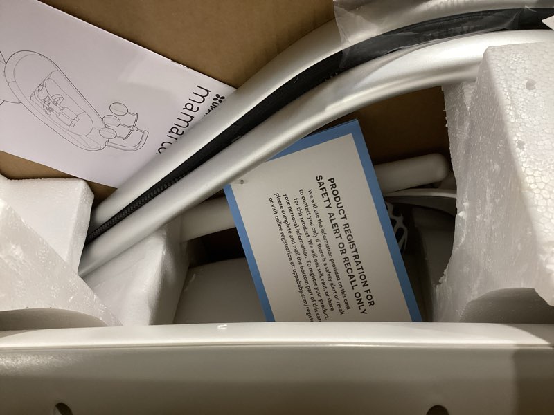 Condition photo showing Good Condition for uppababy mamaroo smart swing – customizable soothing modes with motionsync technology – infant recline + bluetooth enabled – included newborn insert – stella (grey mélange)