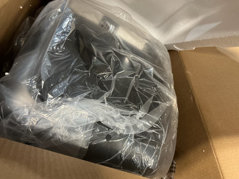 Condition photo showing Good Condition for 12qt large double air fryer, 10-in-1 dual airfryer with 2 baskets & syncheat tech for even cooking, stacked compact design, smart finish & match cook, pfas-free nonstick, dishwasher safe, ash black