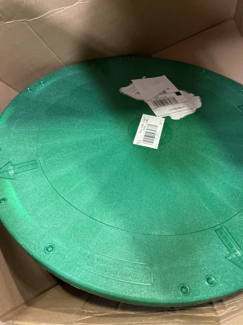 Condition photo showing Good Condition for tuf-tite 24" heavy duty flat riser lid for tuf-tite risers or corrugated pipe risers, green