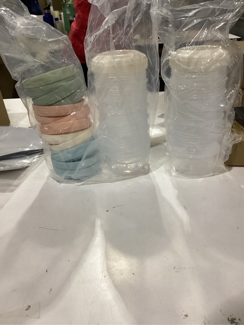 Condition photo showing New/Like New for VITEVER [16 Pack] 4 oz Small Containers with Lids, Reusable Plastic Jars for Snack and Puree, Salad Dressing Container to Go, Deli Containers, Freezer Baby Food Containers, Dishwasher Safe, BPA Free