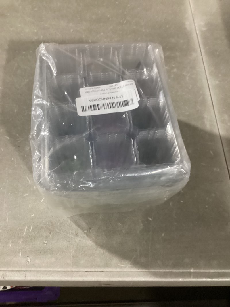 Condition photo showing Good Condition for Bonviee 5 Packs Seed Starter Tray with Grow Light, Elevated Seedling Starter Trays Kits with Adjustable Humidity Domes and Clear Cell Tray, 12 Full Spectrum led lamp Beads for Plants Indoor-Clear 5 Packs-Clear