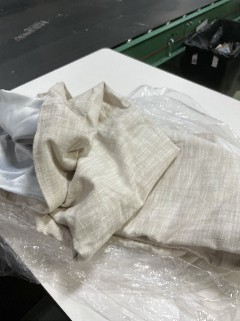 Condition photo showing Good Condition for quince textured cotton curtain 48”x108” oatmeal 1 panel