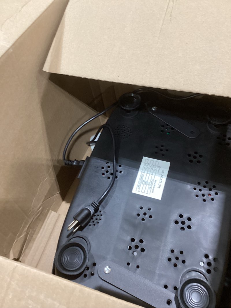Condition photo showing As Is for Lifepro HexaPlate Lite Vibration Plate Exercise Machine with Magnetic Acupoints - Full Body Vibration Platform for Beginners and Recovery - Lymphatic Drainage Massager for Muscle Toning and Fitness Black