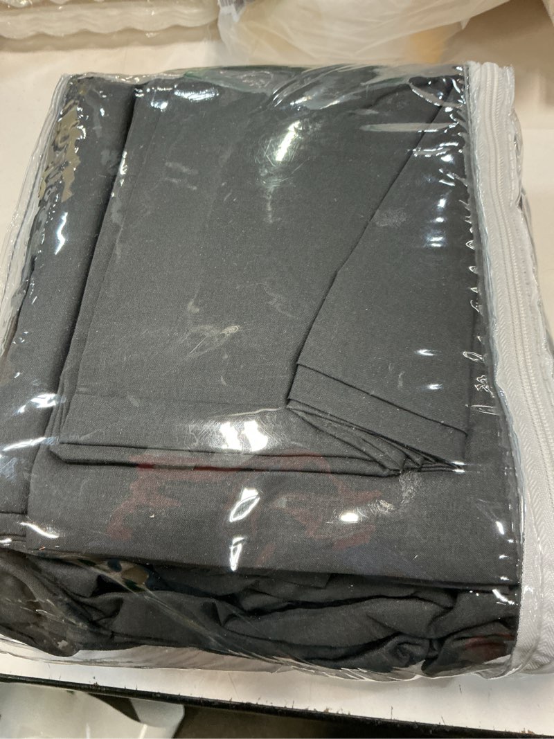 Condition photo showing Good Condition for cozylux extra deep pocket king size sheets set - 6 piece microfiber king sheets, fits mattress up to 21", oeko-tex certified, breathable bedroom decor bedding, easy & secure fit, dark grey dark grey king