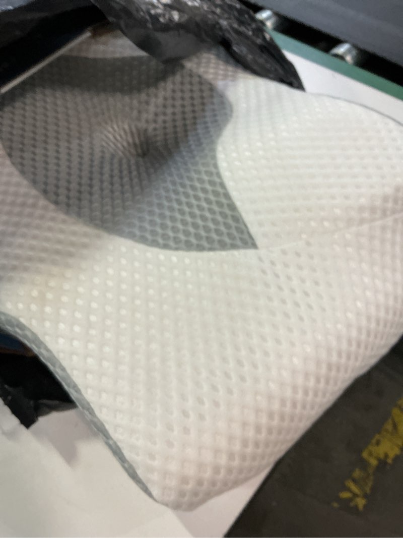 Condition photo showing Good Condition for osteo cervical pillow for neck pain relief, hollow design odorless memory foam pillows with cooling case, adjustable orthopedic bed pillow for sleeping, support for side back sleepers standard high(24.5*16.5*5.2/4.1 inches) grey